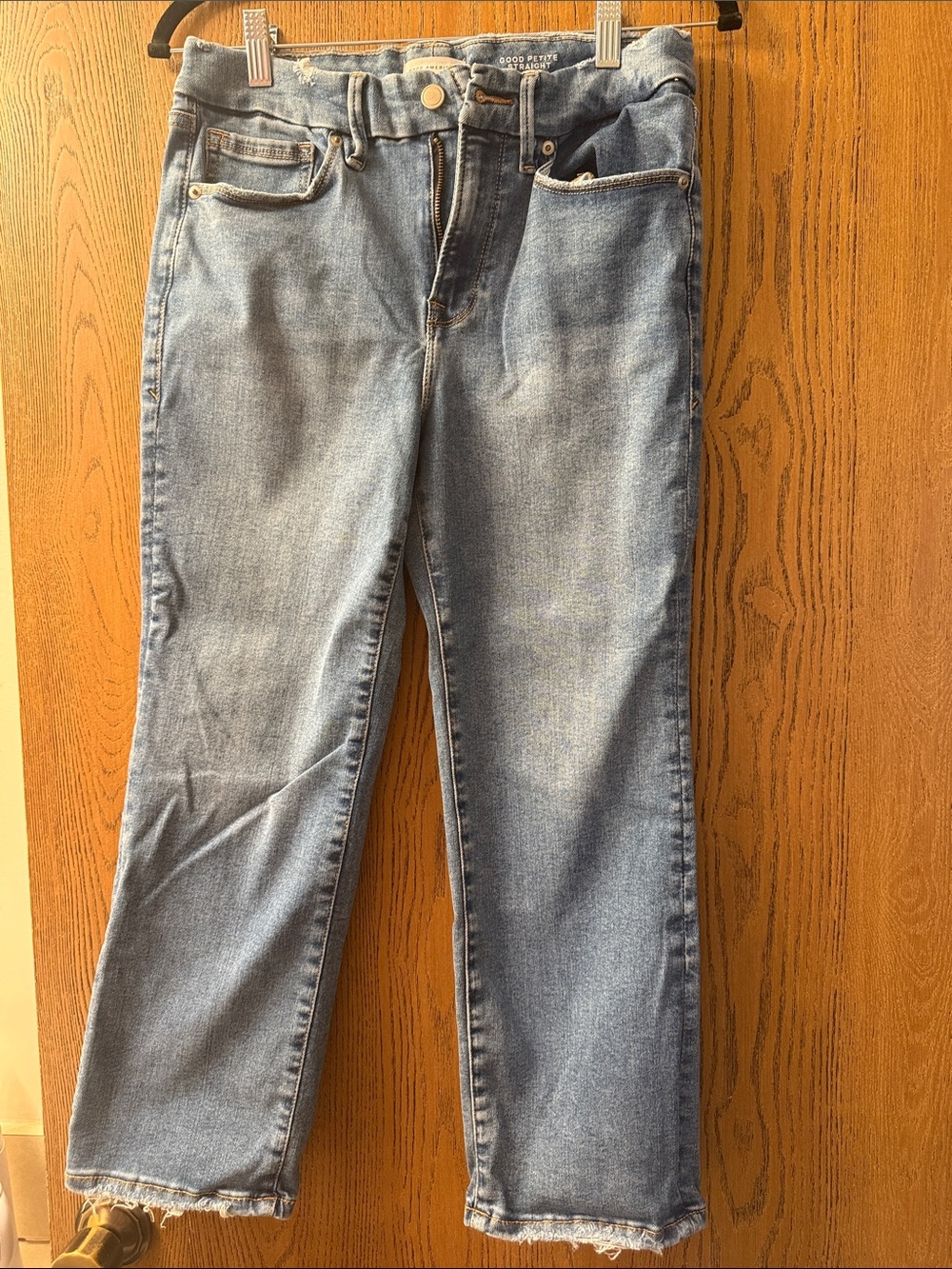 Good American Light Blue Straight Leg Jeans